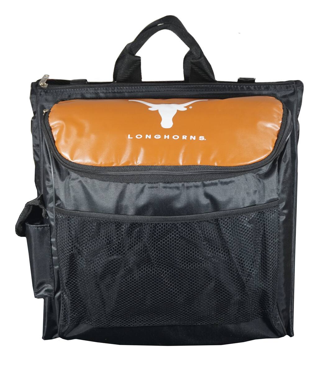 Alt View 2. Northwest - University of Texas Longhorns Stadium Seat Cushion with Back - Cooler Holds approx 8 cans - Multi.