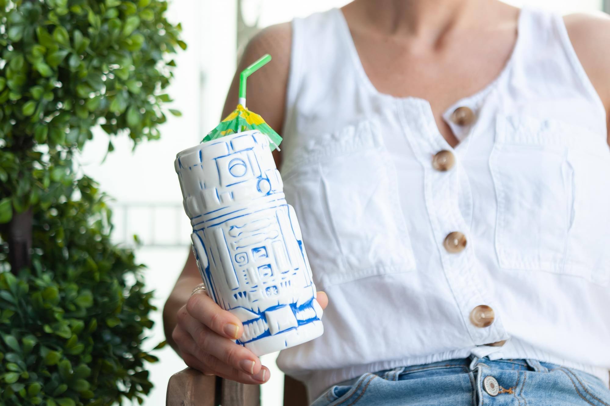 Alt View 4. Star Wars - Geeki Tikis Star Wars R2-D2 Mug | Ceramic Tiki Style Cup | Holds 14 Ounces - White.