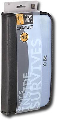 Angle Standard. Case Logic - 48-Disc CD Wallet - Metallic blue.