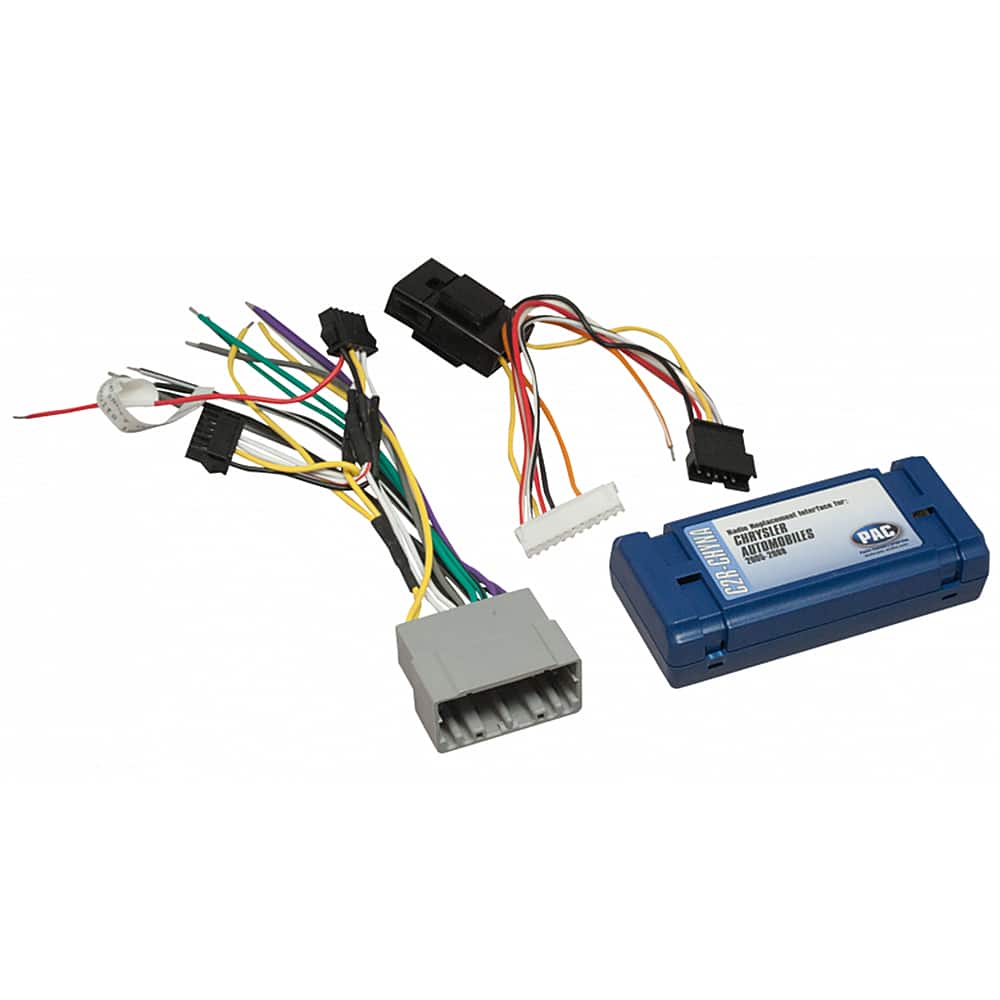 Front. PAC - Radio Replacement Interface for Select Non-Amplified Chrysler, Dodge, and Jeep Vehicles - Blue.