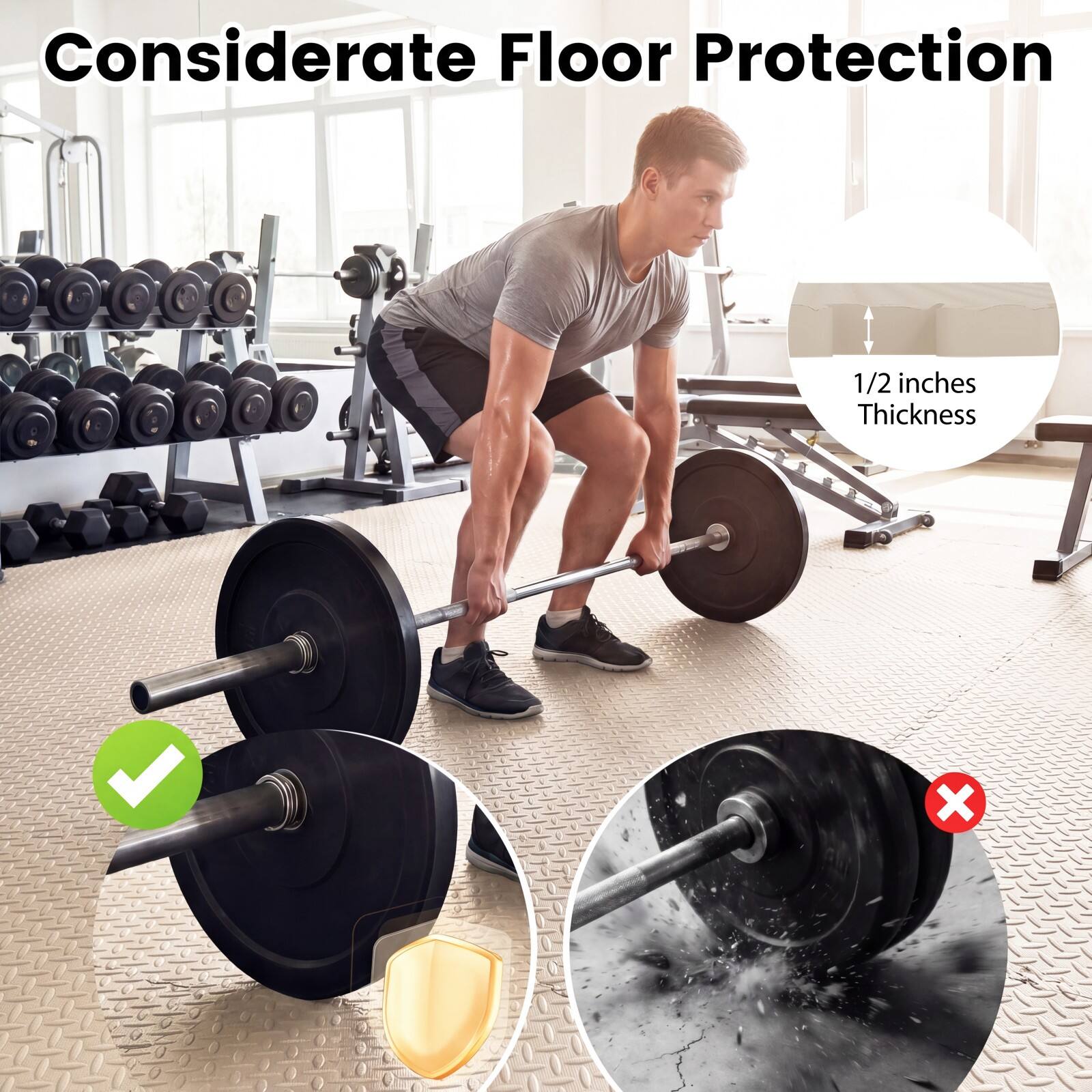 Considerate Floor Protection

1/2 inches Thickness