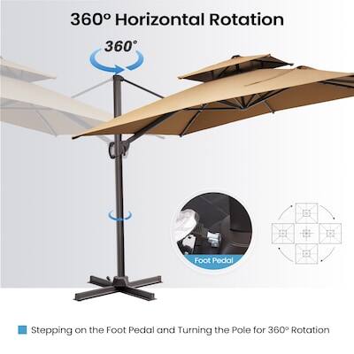 360° Horizontal Rotation

Stepping on the Foot Pedal and Turning the Pole for 360° Rotation