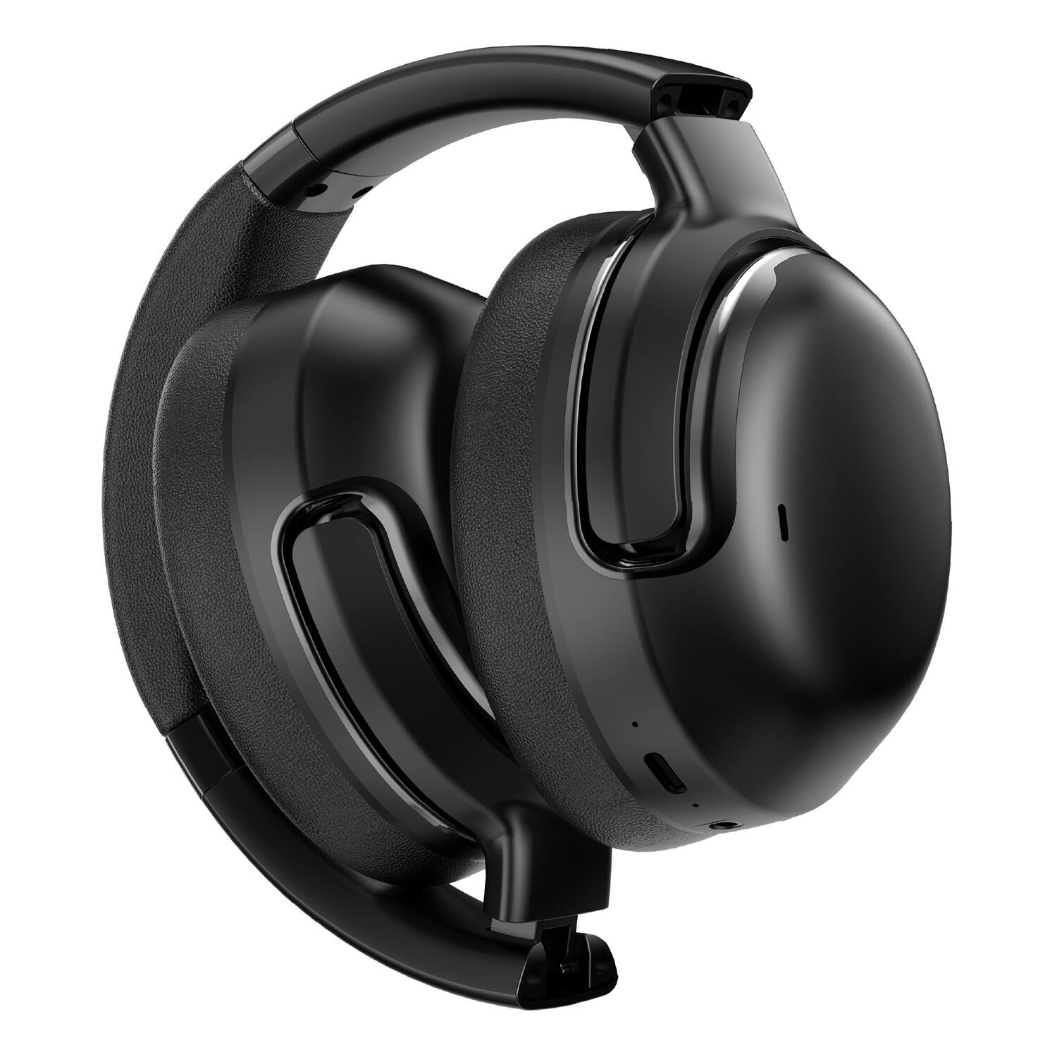 Alt View 4. RCA - WAVE-76 Bluetooth Wireless On-Ear Headphones, ANC, On-Ear Controls, 3D Earpads, 25 Hr Play Time - Black.