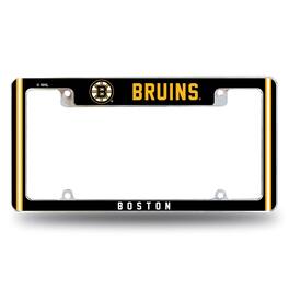 Rico Industries - Boston Bruins Chrome Metal License Plate Frame with Full Frame Team Color Graphics - Multi