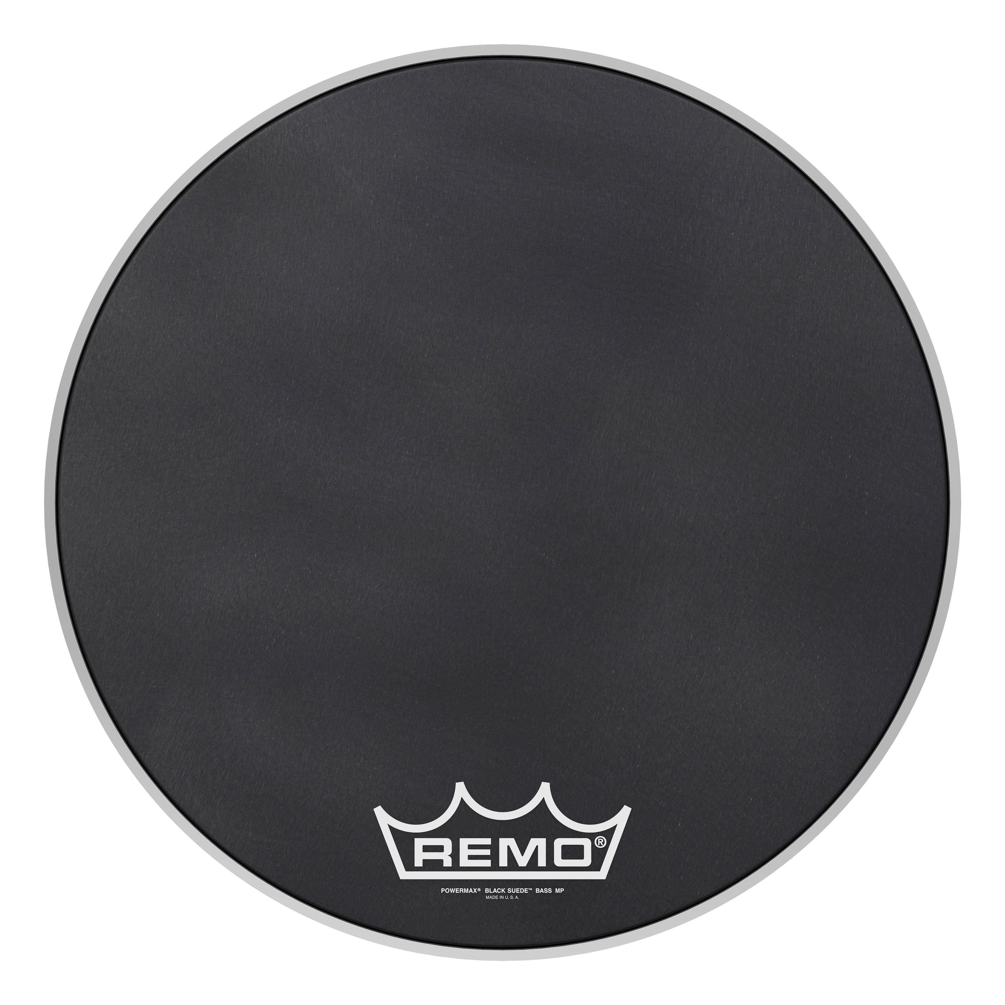 Remo - Bass, Powermax, Black Suede, 20 Diameter, Mp