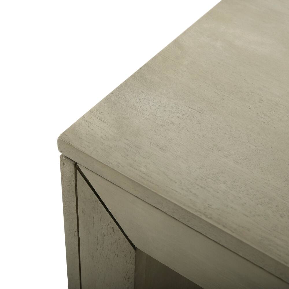 Alt View 6. Ropilly - Ropilly Acacia Wood Dining Bench Grey Taupe Farmhouse Rustic Indoor Entryway Seating - Grey and Taupe.