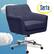 Alt View 11. Serta - Ashland Memory Foam & Twill Fabric Home Office Chair - Blue.
