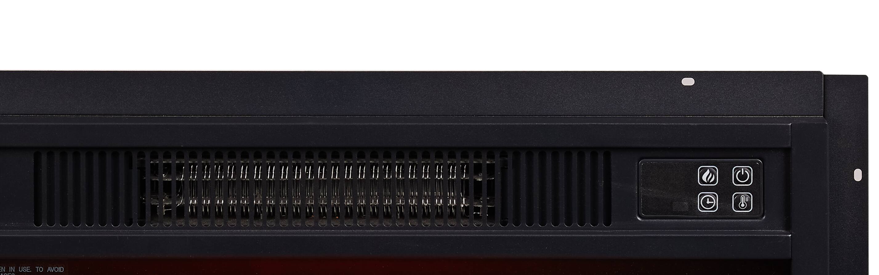 Alt View 4. Tiramisubest - Electric Fireplace Insert 23" 1400W,Equipped with remote control,ultra thin heater with log set & realistic flame,BLACK - Black.