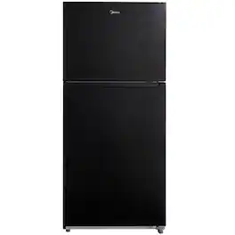 Midea - 18 Cu. Ft. Garage Ready Top-Freezer Refrigerator - Black
