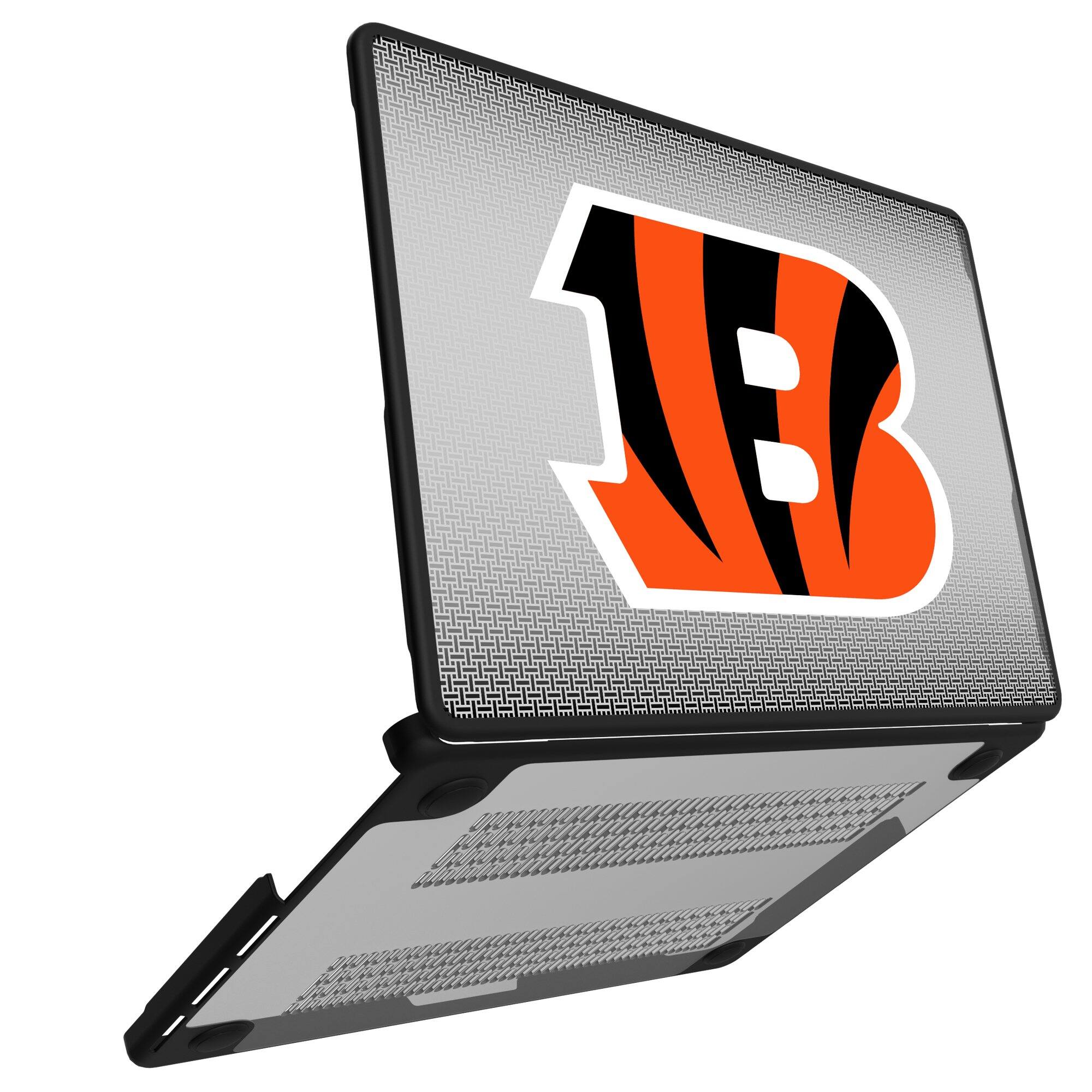 Alt View 1. Keyscaper - Cincinnati Bengals Linen MacBook Case - Air 13 in - Multicolor.
