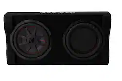 KICKER - PTRTP Powered Down-Firing 10" Dual-Voice-Coil-Ohm Loaded Subwoofer Enclosure - Black - Front_Zoom