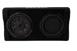 KICKER - PTRTP Powered Down-Firing 10" Dual-Voice-Coil-Ohm Loaded Subwoofer Enclosure - Black