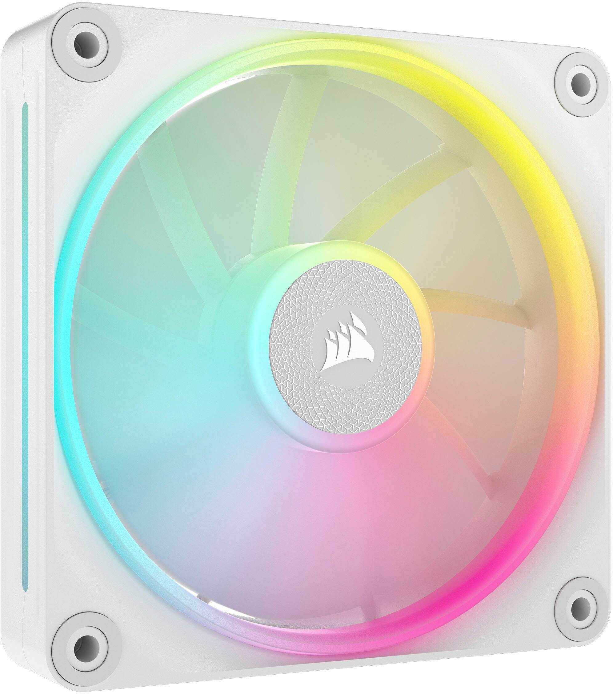 Alt View 21. CORSAIR - CUE LINK LX120 RGB 120mm PWM Fans Starter Kit (3-pack) - White.