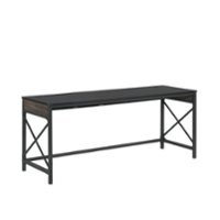 Sauder - Foundry Road 72x24 Table Desk Co - SGS Mixed Mat Carbon Oak - Front_Zoom