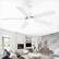 Back. Breezary - 52" Modern Indoor Ceiling Fan with LED Light, 5 Reversible Plywood Blades, 6-Speed DC Motor, Remote, Timer, 5" Downrod - White.