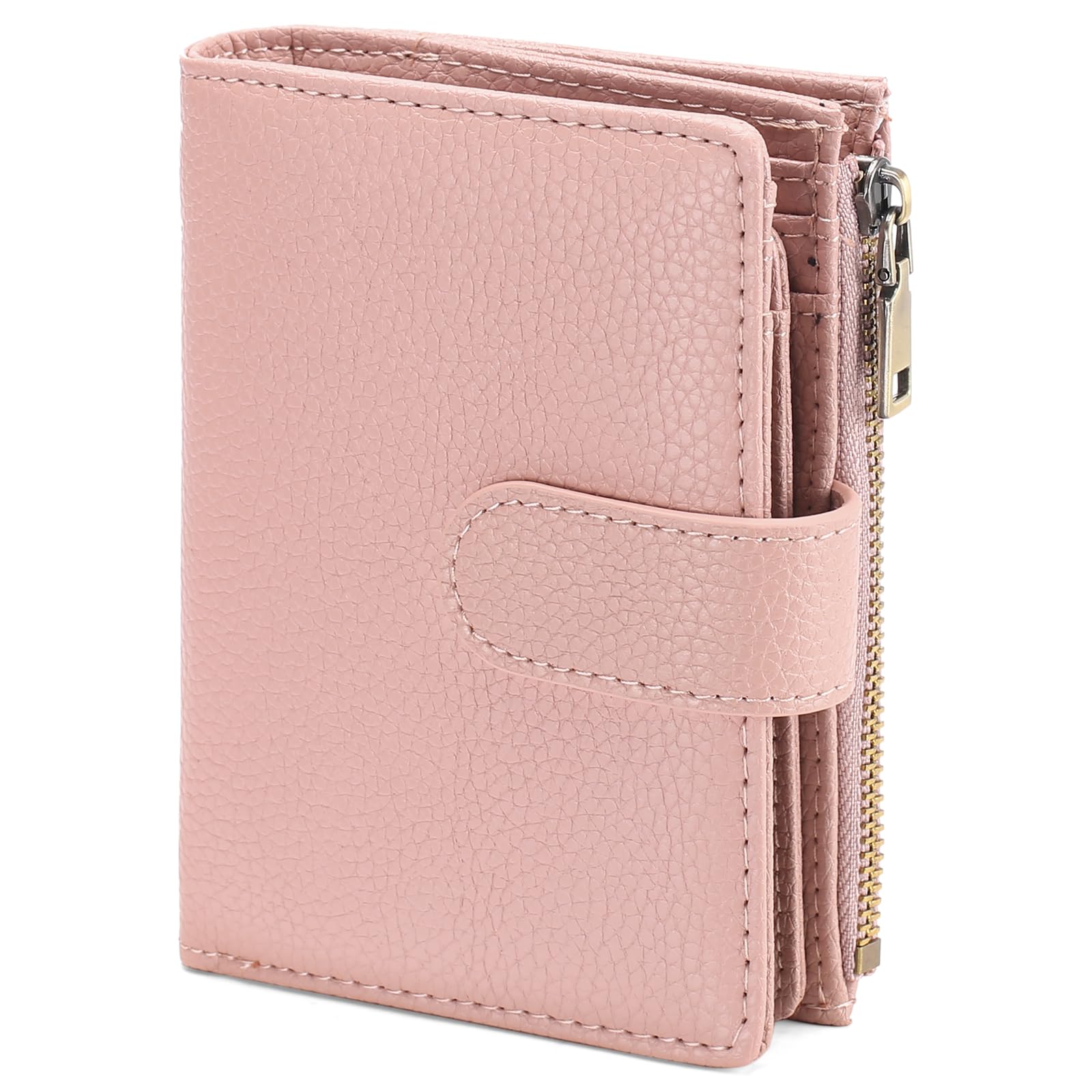 Jadie Link Small Wallets Women Leather Rfid Blocking Bifold Zipper