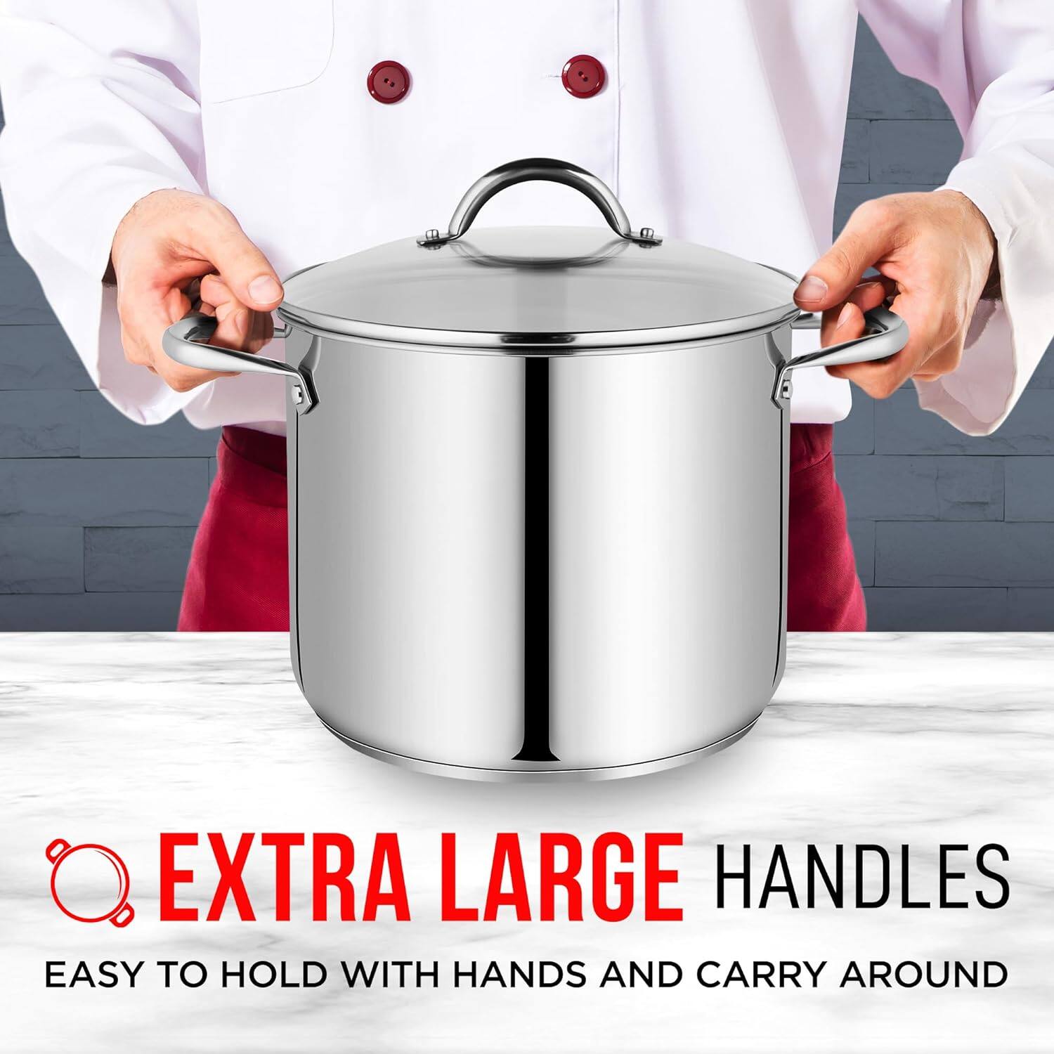 EXTRA LARGE HANDLES  
EASY TO HOLD WITH HANDS AND CARRY AROUND