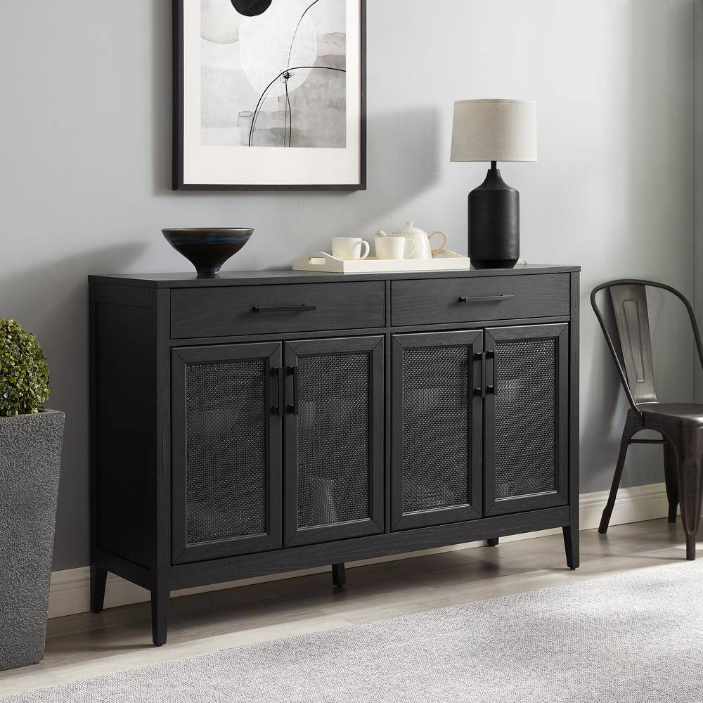 Alt View 10. Crosley Furniture - Milo Sideboard - Black.