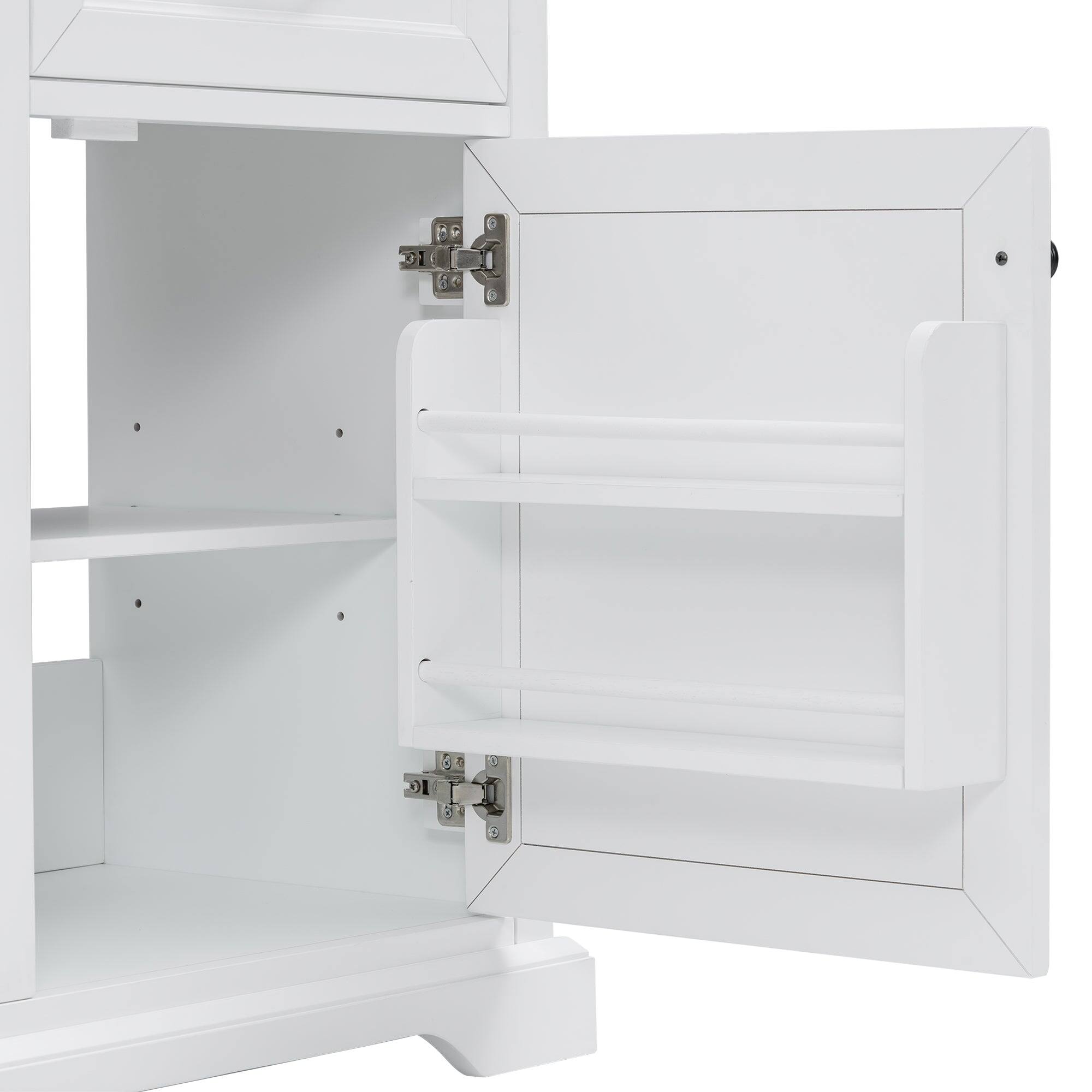 Alt View 8. Boyel Living - 36 Inch Bathroom Vanity with Ceramic Sink Top Four Drawers and One Soft Close Door Freestanding Cabinet White Finish - White.