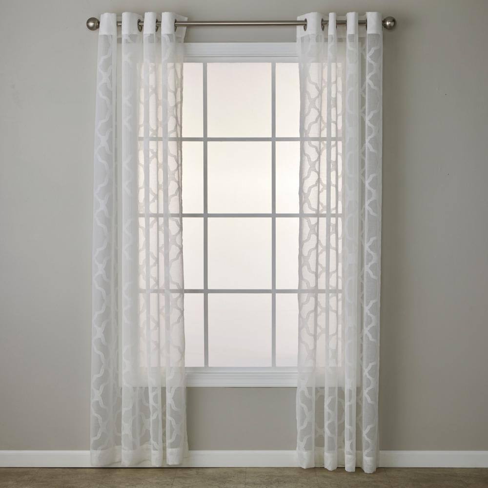 SKL Home - By Saturday Knight Ltd Miranda Window Curtain Panel - 56" x 84" - White
