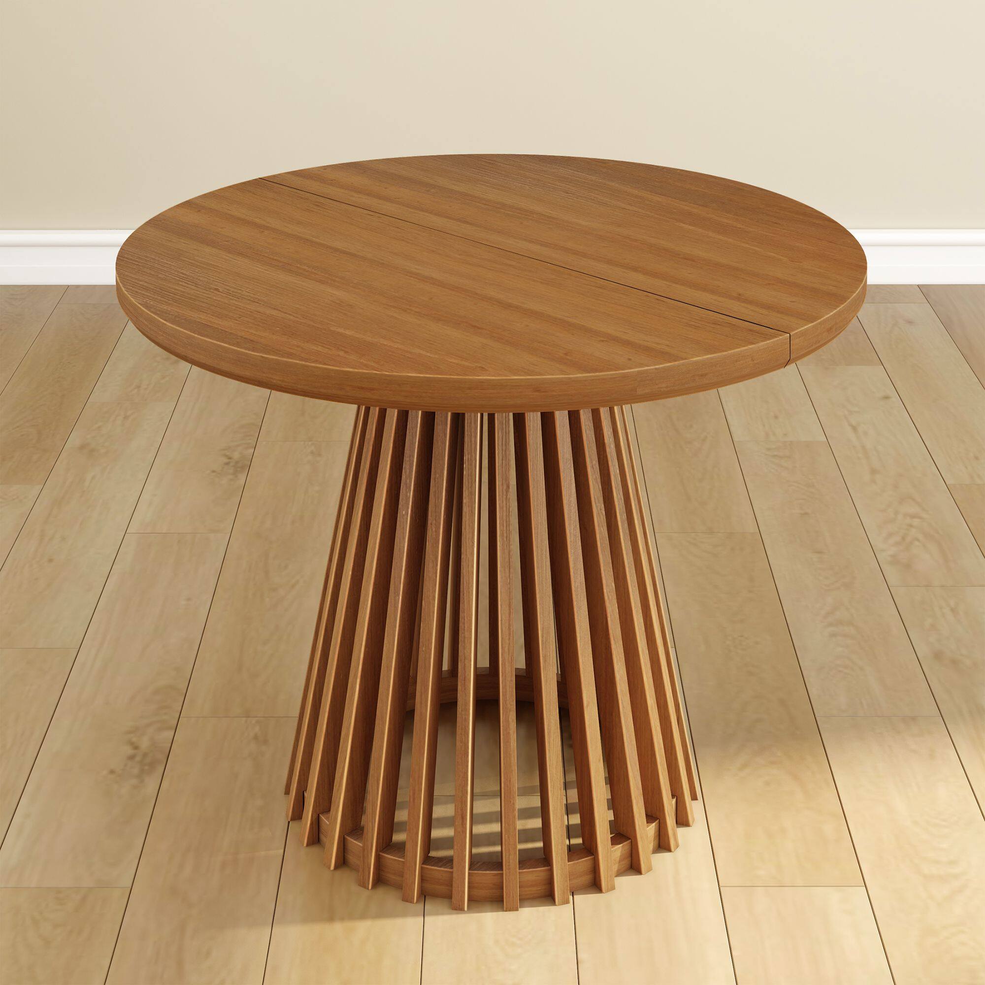 Alt View 7. Plank+Beam - Lido Round Dining Table (38in / 966mm)|| Pecan - Pecan.