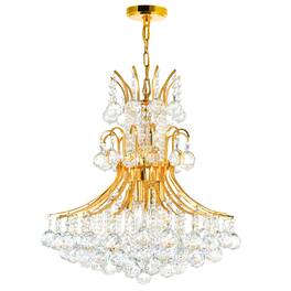 CWI Lighting - Princess 10 Light Down Chandelier With Finish - Gold