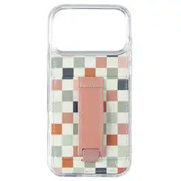 Walli Cases - iPhone 17 Pro Phone Case with Wallet and Finger Strap - Coastal Check