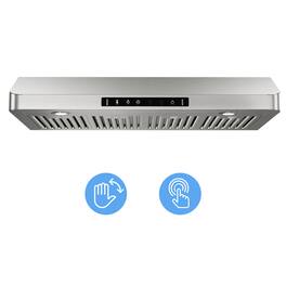 VIKIO - 42 inches - Externally Vented - Under cabinet Range Hood - Stainless Steel