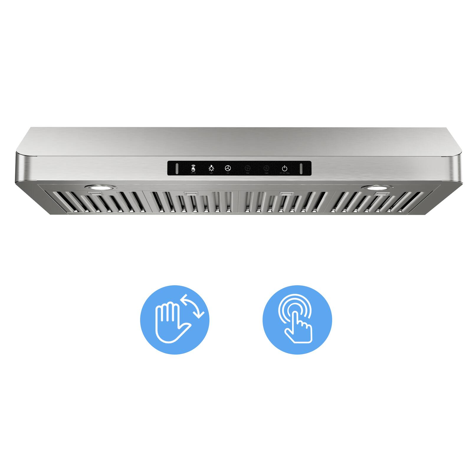 Front. VIKIO - 42 inch Ducted 900-CFM Stainless steel Under Cabinet Range Hood - Stainless steel.