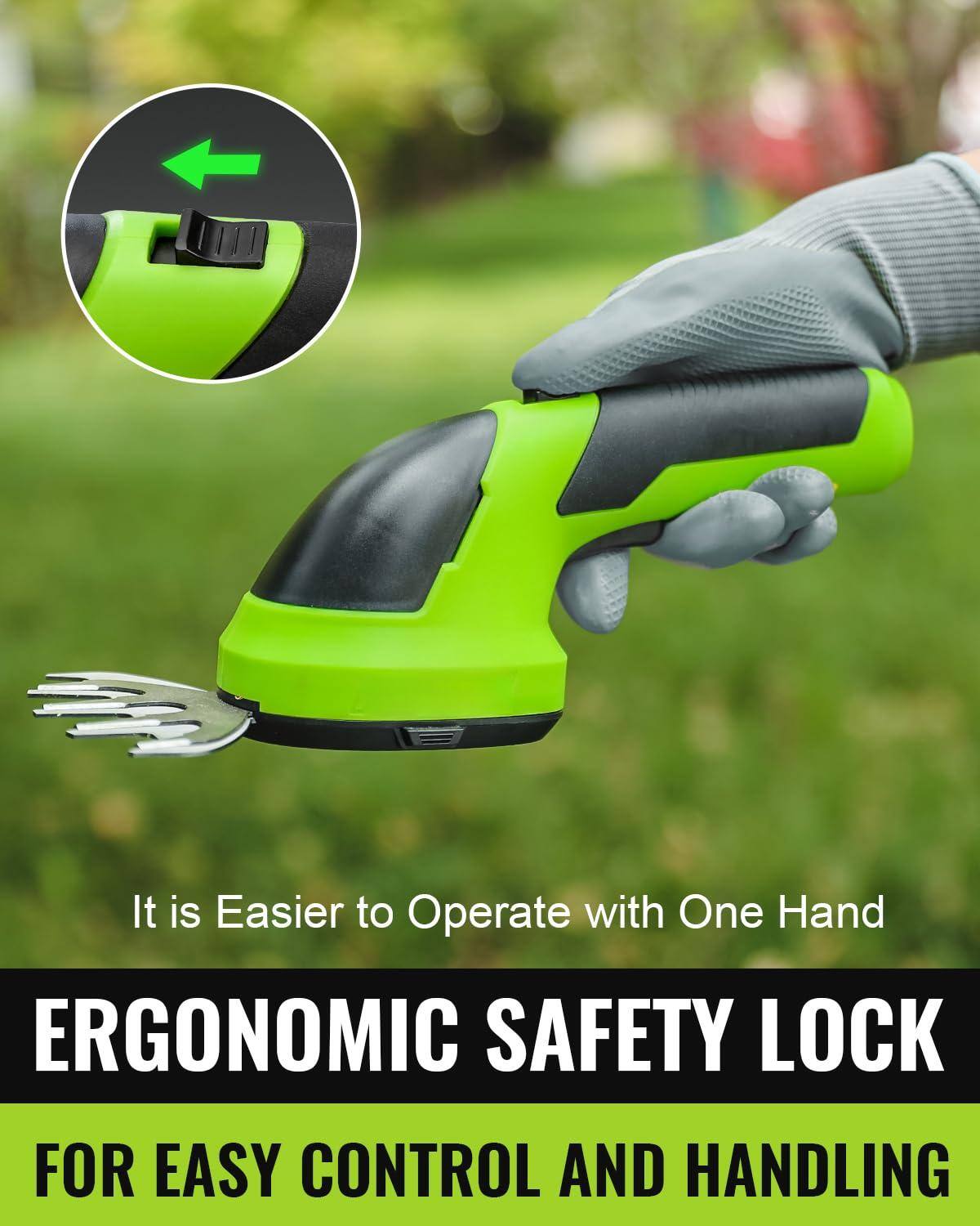 It is Easier to Operate with One Hand

ERGONOMIC SAFETY LOCK

FOR EASY CONTROL AND HANDLING