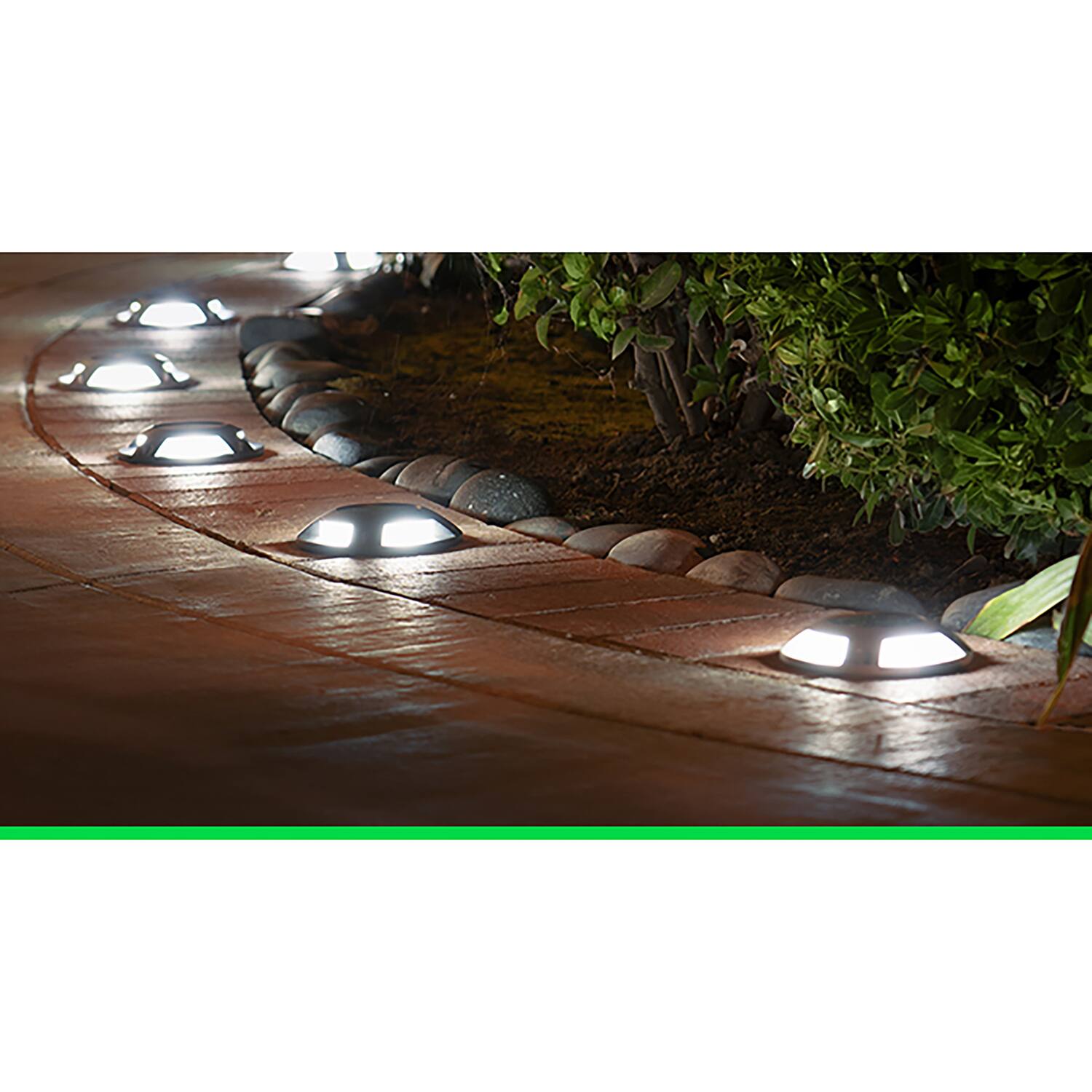 Angle. Home Zone Security - 12-Pack Outdoor Solar Deck Light 20 Lumens - Black.