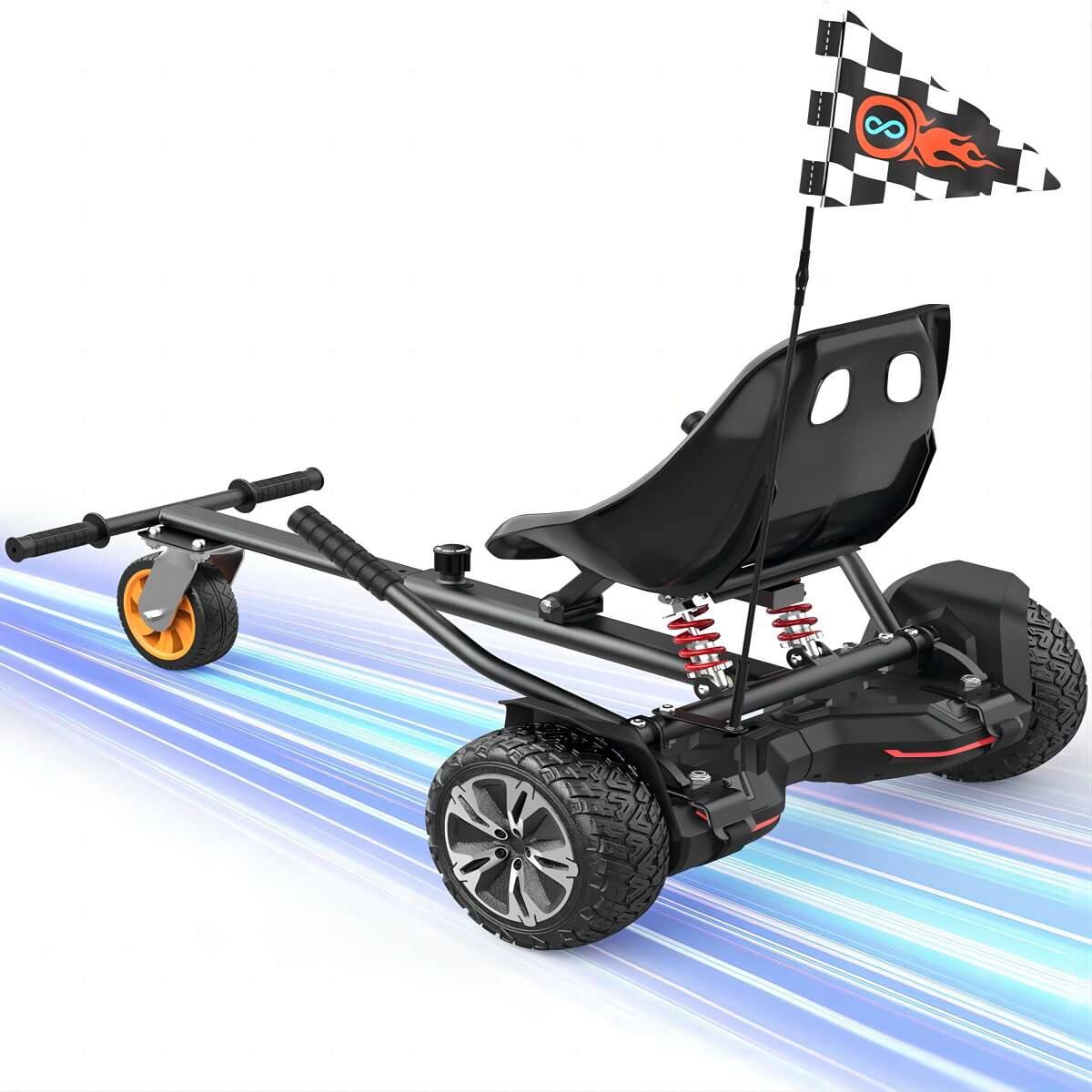 Left. Mastgoal - Self Balancing Scooters Seat Attachment - Go Kart Conversion for 6.5'' to 10'' Self Balancing Scooters,Adjustable Length - Black.