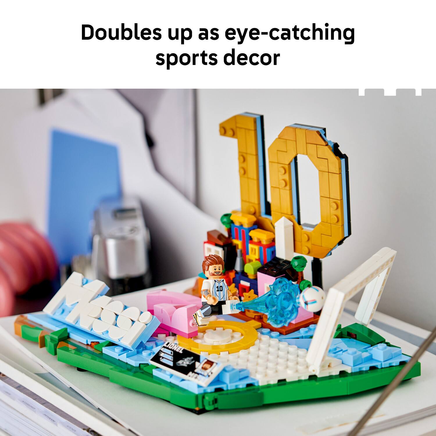 Doubles up as eye-catching sports decor