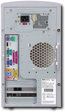 Back Standard. Hewlett-Packard - Pavilion Desktop with Intel® Pentium® III Processor 1.0GHz.