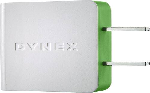 Front. Dynex™ - USB Wall Charger - Green.
