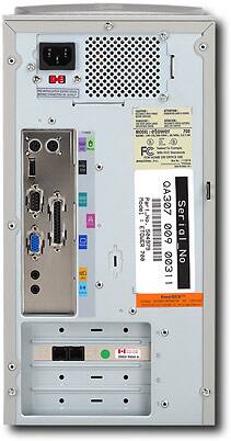 Back Standard. eMachines - eMonster Desktop with Intel® Pentium® III Processor 1.0GHz.