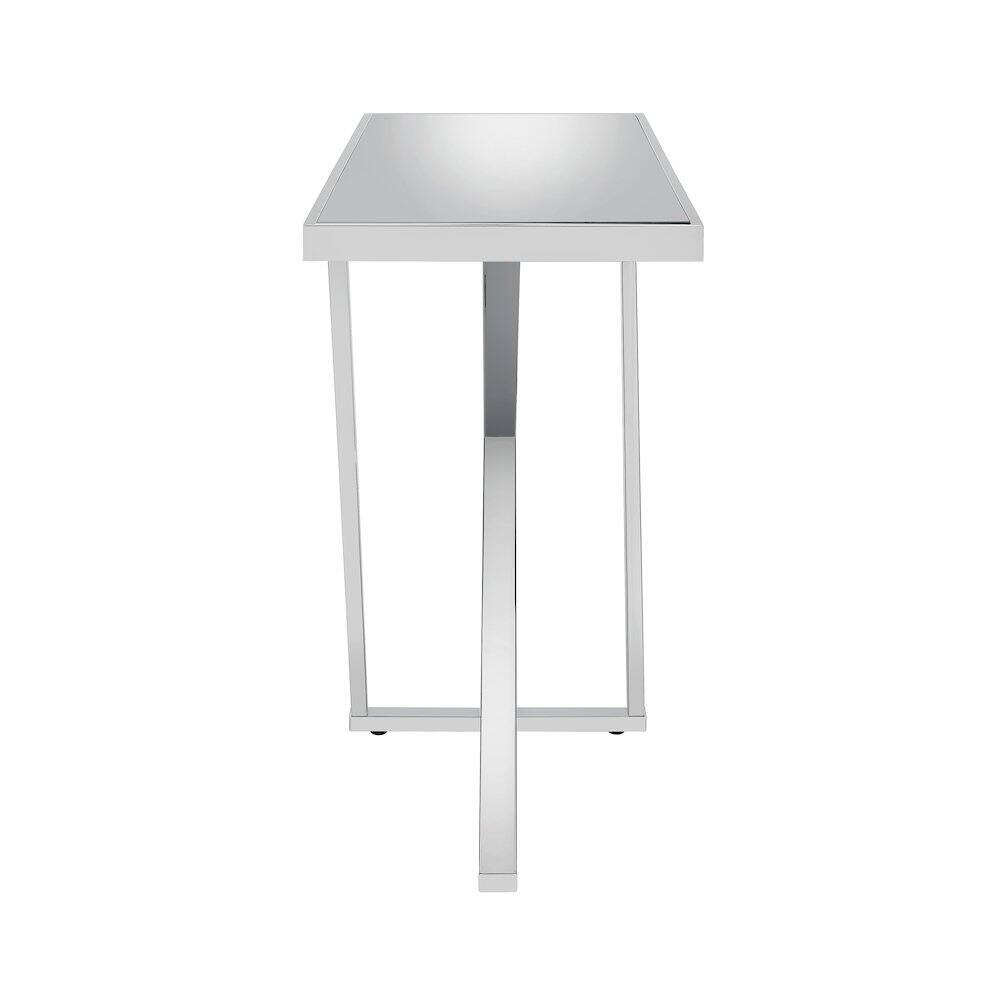 Alt View 2. Furniture of America - Ludington Contemporary Metal Sofa Table in Chrome - Silver.