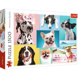Trefl - Red 1500 Piece Puzzle - Cute dogs