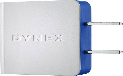 Front. Dynex™ - USB Wall Charger - Blue.