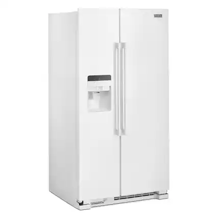 Front. Maytag - 36 in. Wide 24.5 cu. ft. Side-by-Side Refrigerator - White.