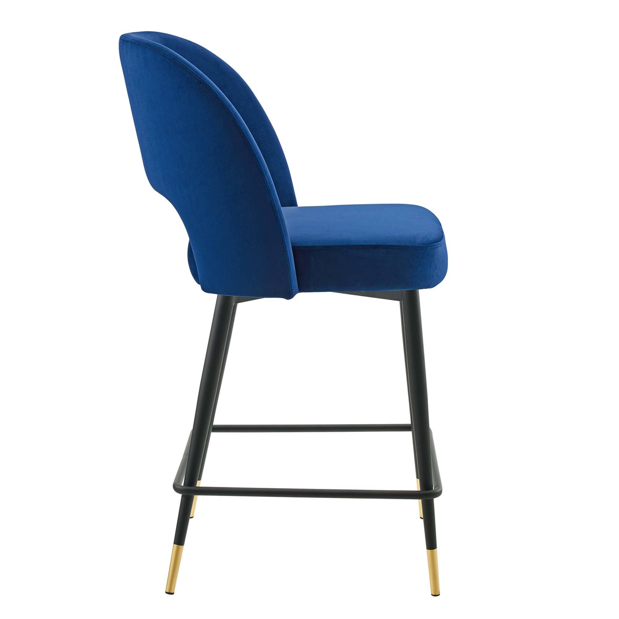 Alt View 1. Modway - Rouse Performance Velvet Counter Stool by Modway - Navy.