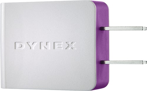 Front. Dynex™ - USB Wall Charger - Orchid.