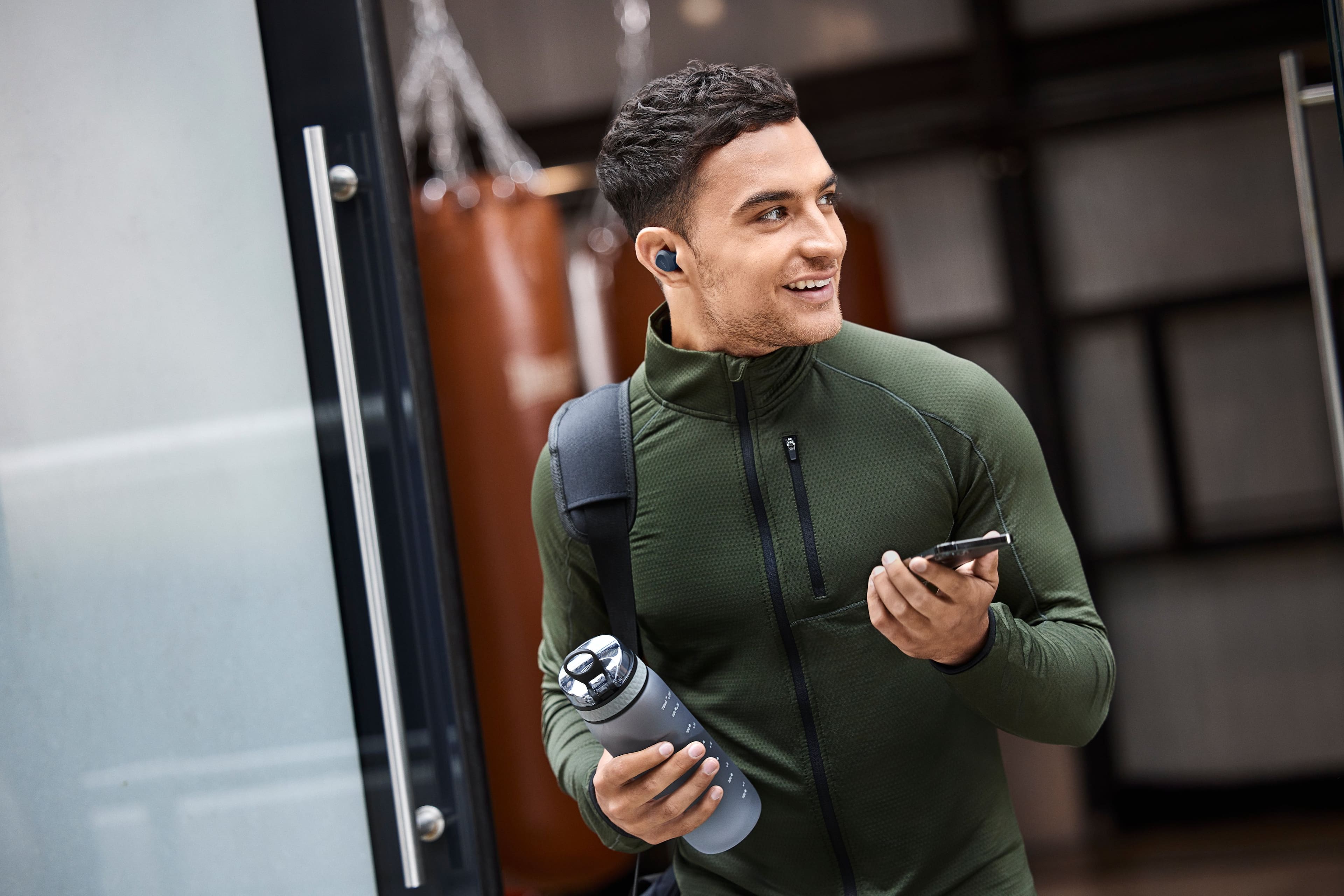 Alt View 11. Jabra - Elite 4 Active True Wireless Noise Cancelling In-Ear Headphones - Navy.