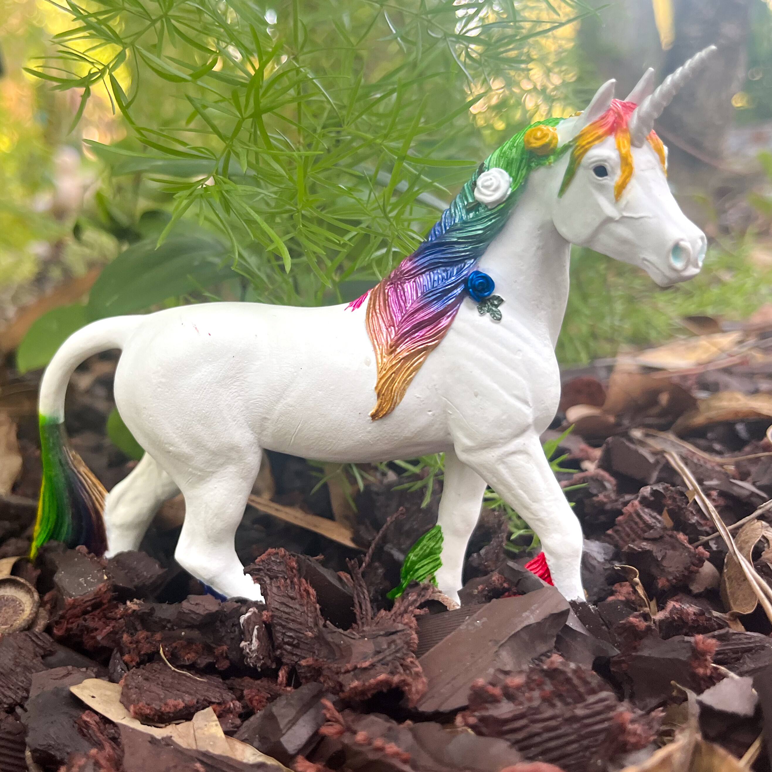 Alt View 3. Safari Ltd. - Rainbow Unicorn Toy Figurine.