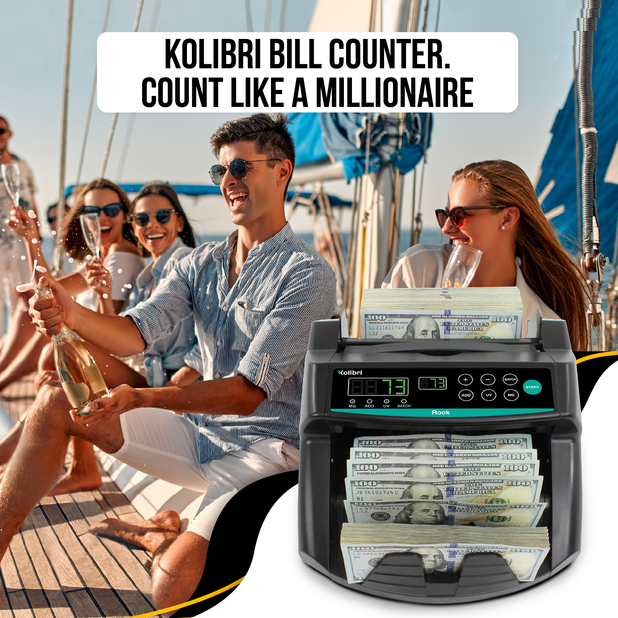 KOLIBRI BILL COUNTER.  
COUNT LIKE A MILLIONAIRE