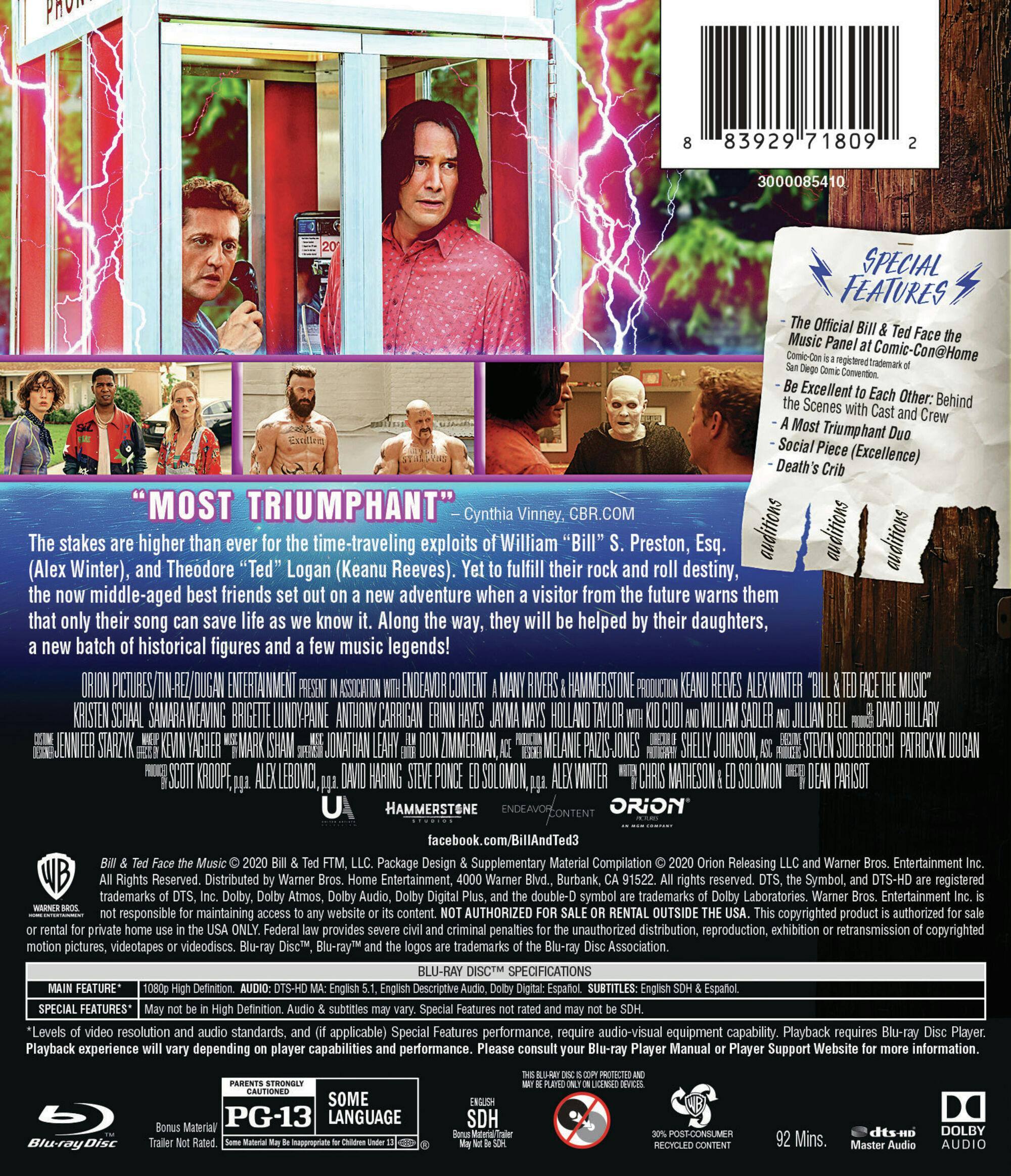 Angle. Bill & Ted Face the Music [Blu-ray].