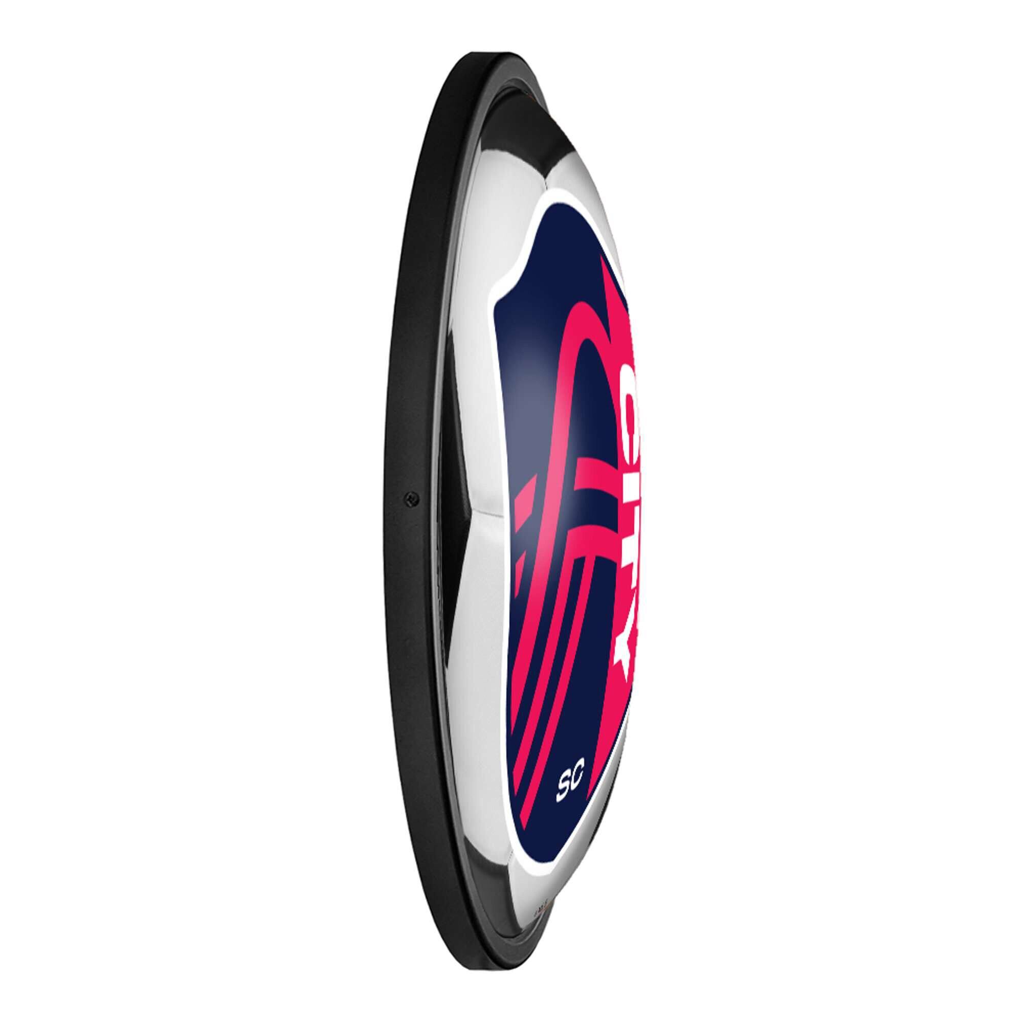 Alt View 2. The Fan-Brand - St. Louis City SC 18'' Round Slimline Illuminated Soccer Ball Wall Sign - Multicolor.