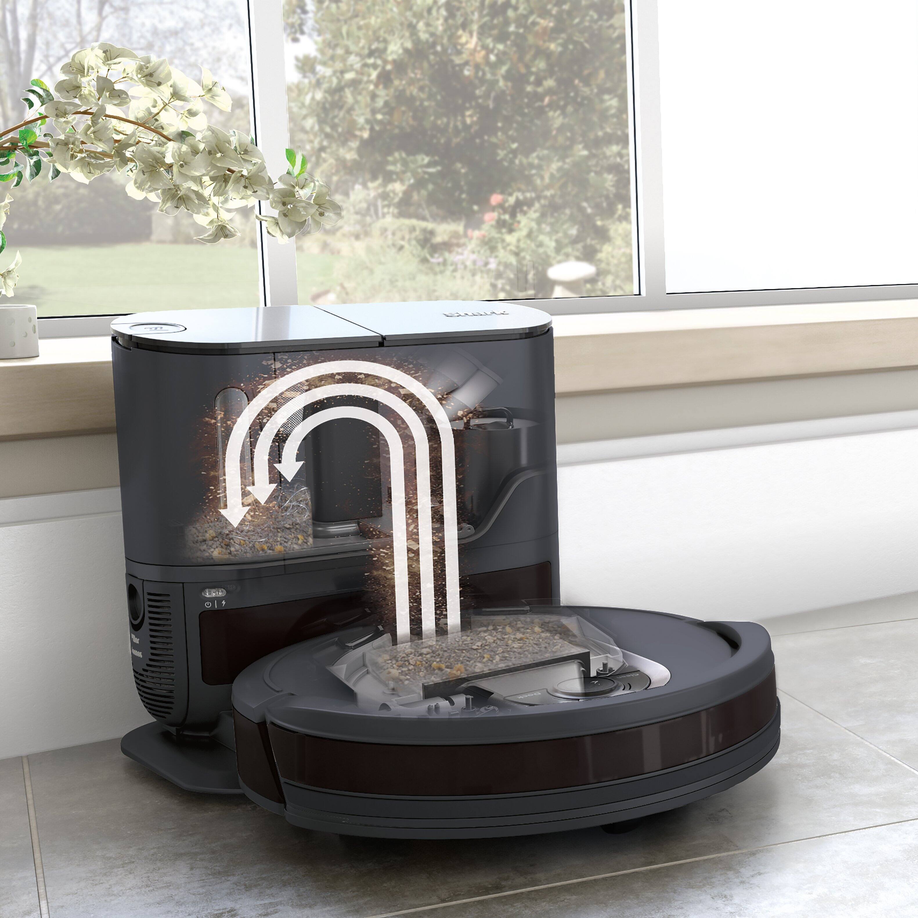 Alt View 11. Shark - EZ Robot Vacuum RV912S with Self-Empty Base, Bagless, Wi-Fi - Dark Grey.