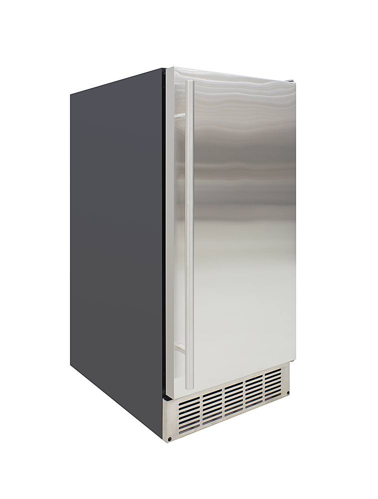 Angle. Vinotemp - Brama Indoor 15-Inch 25 Lb Freestanding Icemaker - Silver.