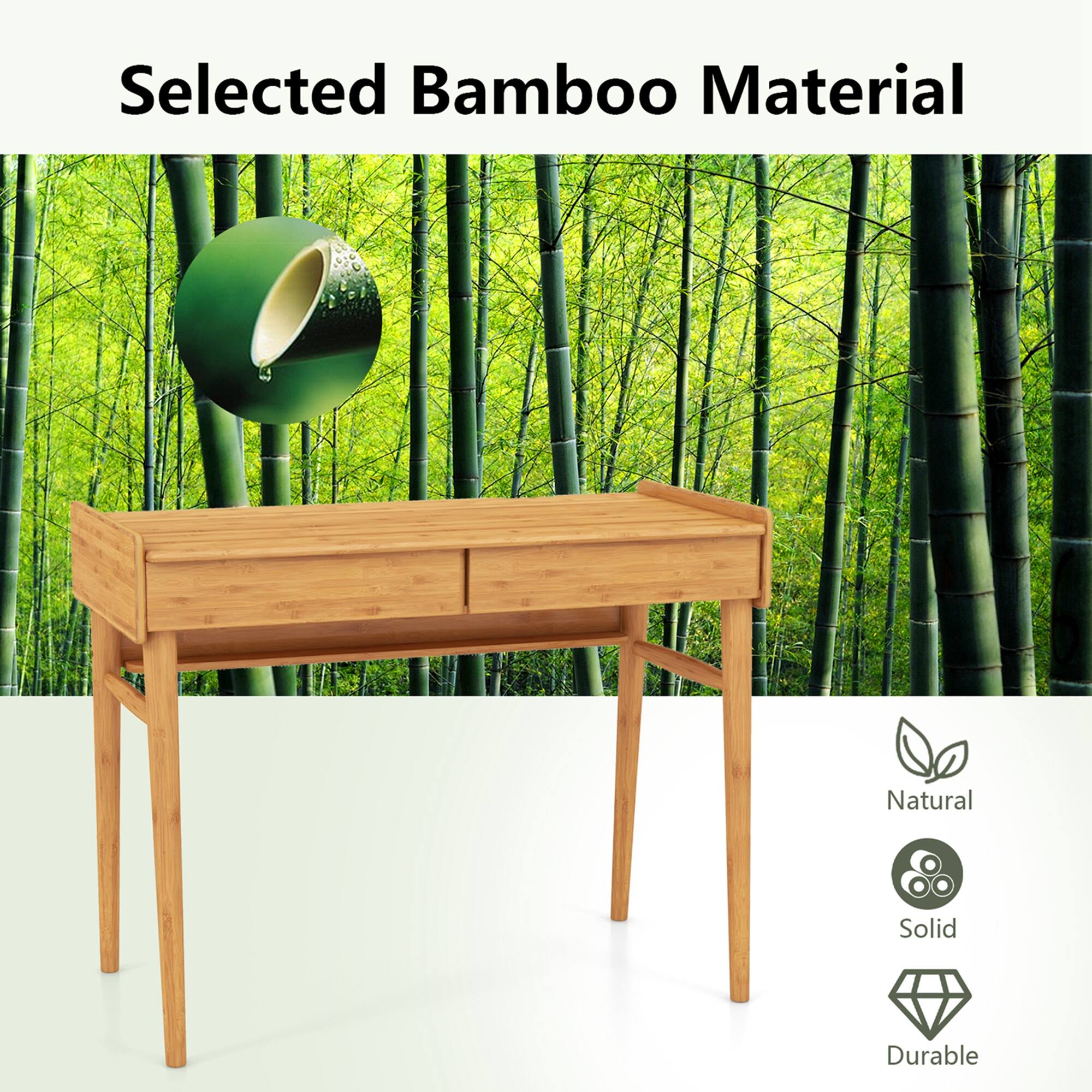 Selected Bamboo Material Natural Solid Durable